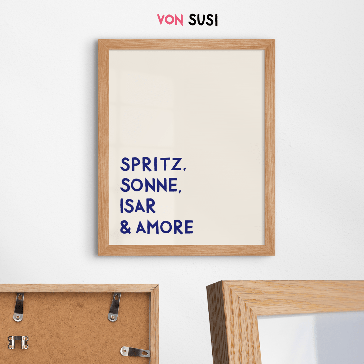 Spritz, Sonne, Isar &amp; Amore • Fine Art Kunstdruck direkt aus München - vonSUSI