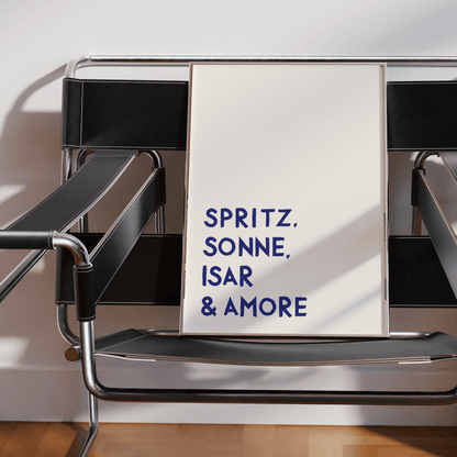 Spritz, Sonne, Isar &amp; Amore • Fine Art Kunstdruck direkt aus München - vonSUSI