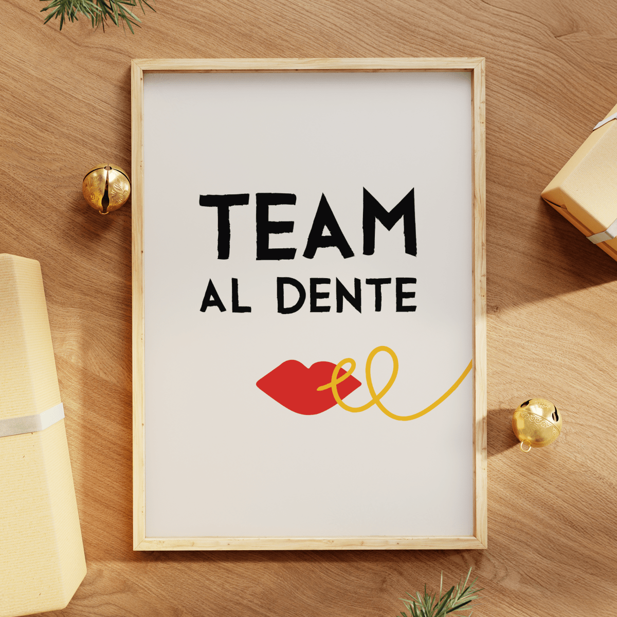 Team al dente • Italienisches Poster für die Küche als hochwertiger Fine Art Print - vonSUSI