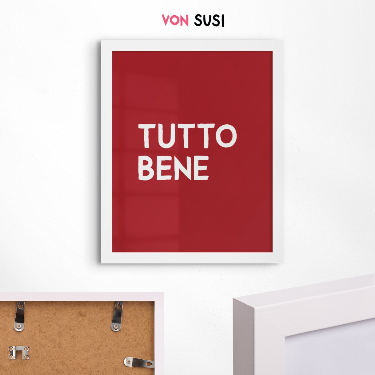 Tutto Bene • italienisches Poster • Wandkunst • Typografie Poster • für die Küche • italienisches Restaurant • Esszimmer Plakat • Pizzeria - vonSUSI