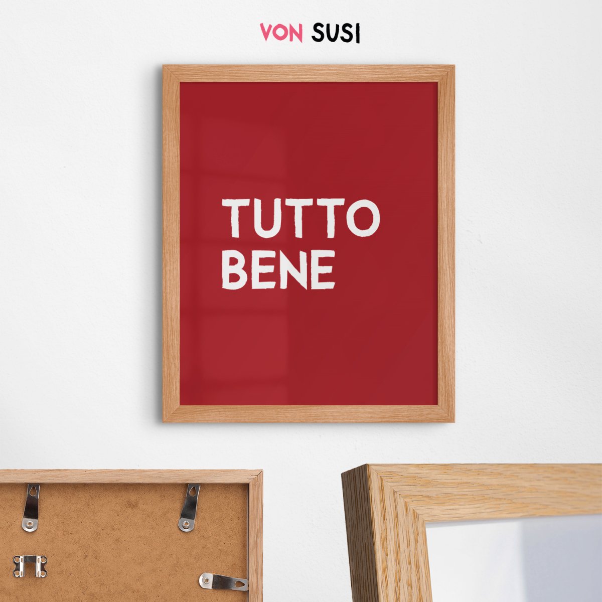 Tutto Bene • italienisches Poster • Wandkunst • Typografie Poster • für die Küche • italienisches Restaurant • Esszimmer Plakat • Pizzeria - vonSUSI