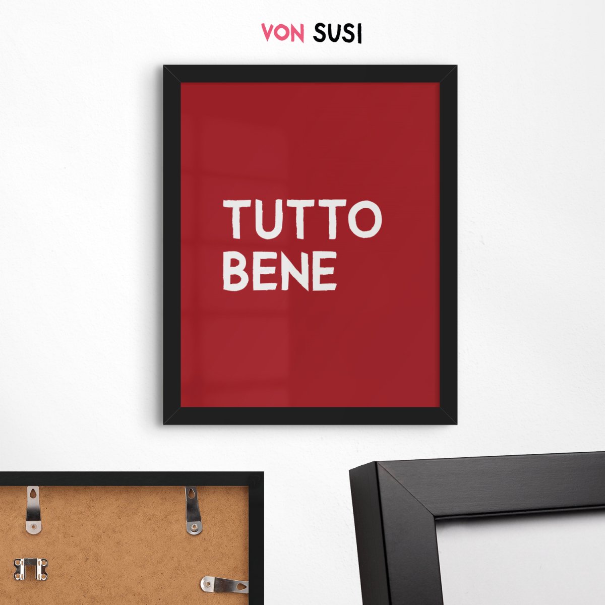 Tutto Bene • italienisches Poster • Wandkunst • Typografie Poster • für die Küche • italienisches Restaurant • Esszimmer Plakat • Pizzeria - vonSUSI