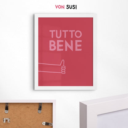 Tutto Bene Poster • italienisches Poster für gute Laune - vonSUSI