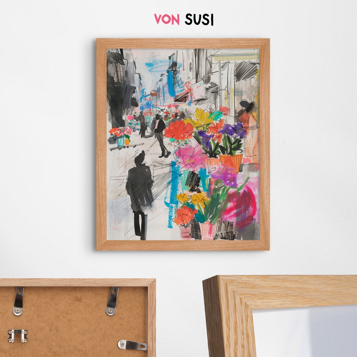 Viktualienmarkt München Poster • Illustration • Bavarian Lifestyle • Wanddekoration für Münchner - vonSUSI