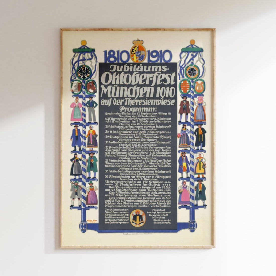 Vintage Oktoberfest Poster • Original Retro Fine Art Print aus München - vonSUSI