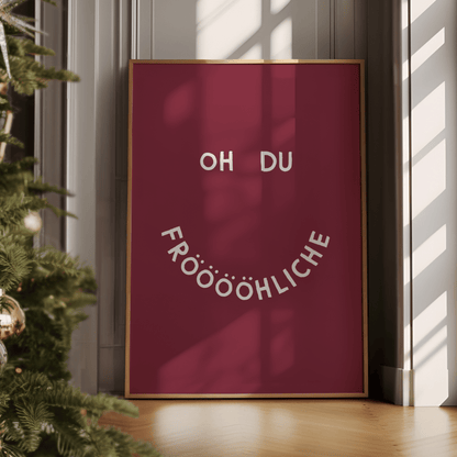 Weihnachtliches Poster &quot;Oh du Fröhliche&quot; • exklusiv bei vonSUSI - vonSUSI