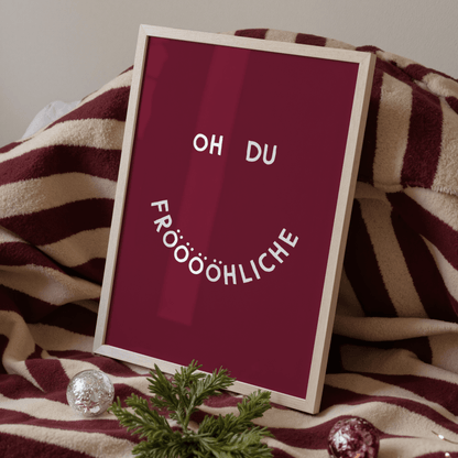 Weihnachtliches Poster &quot;Oh du Fröhliche&quot; • exklusiv bei vonSUSI - vonSUSI