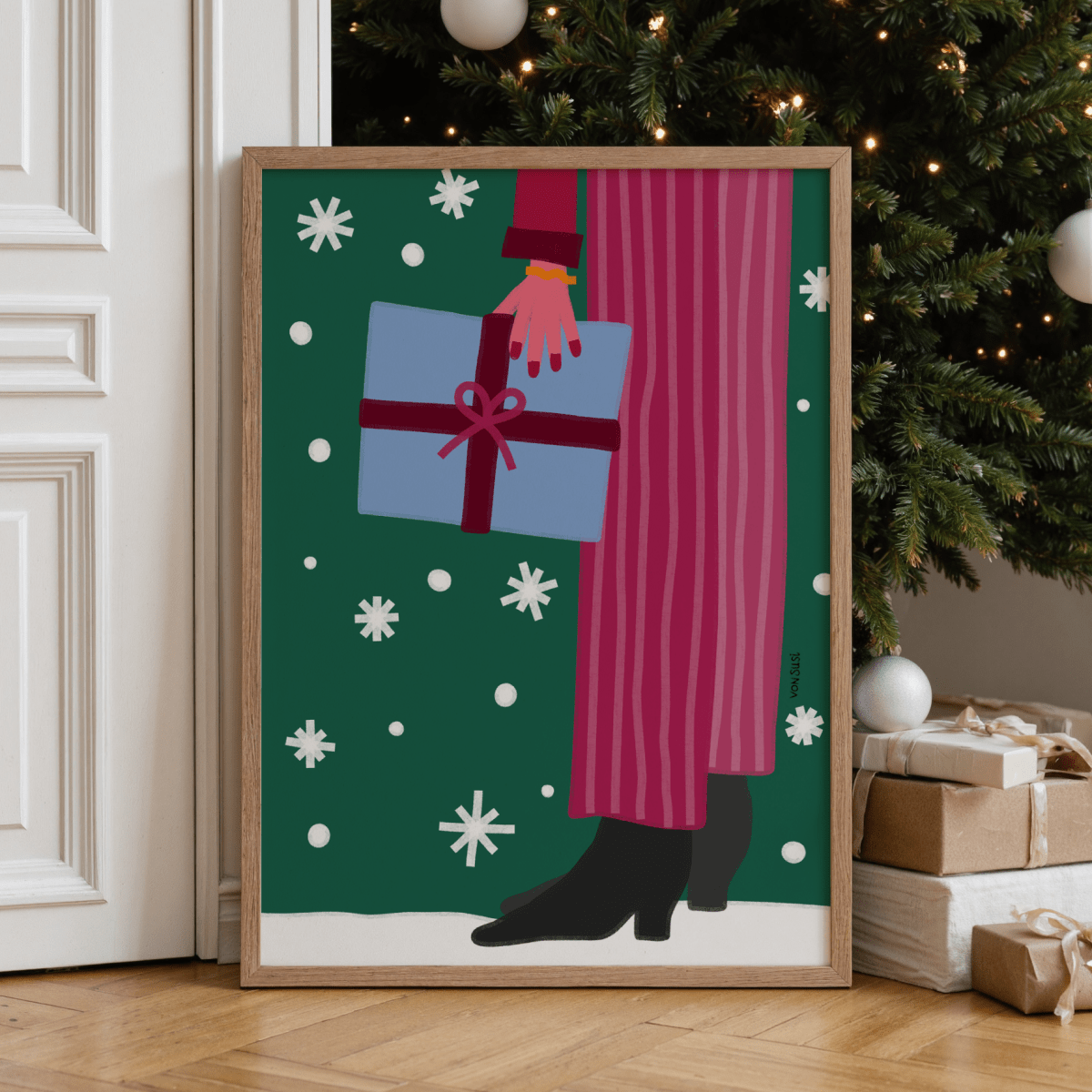 Weihnachtsposter mit Illustration • handgezeichnet und exklusiv bei vonSUSI - vonSUSI