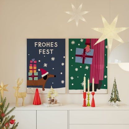 Weihnachtsposter mit Illustration • handgezeichnet und exklusiv bei vonSUSI - vonSUSI