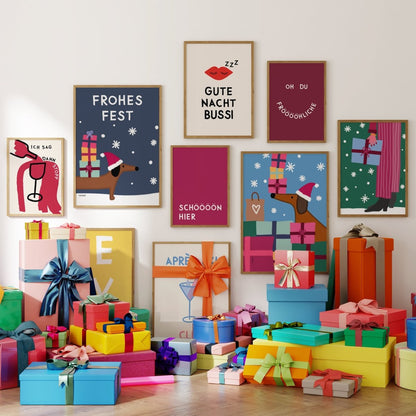 Weihnachtsposter mit Illustration • handgezeichnet und exklusiv bei vonSUSI - vonSUSI