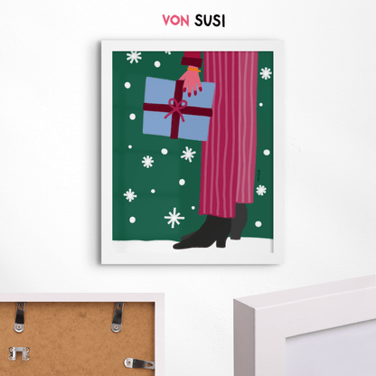 Weihnachtsposter mit Illustration • handgezeichnet und exklusiv bei vonSUSI - vonSUSI